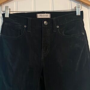 Madewell 9” High Riser Skinny Skinny Brushed Velour Jeans Size 25